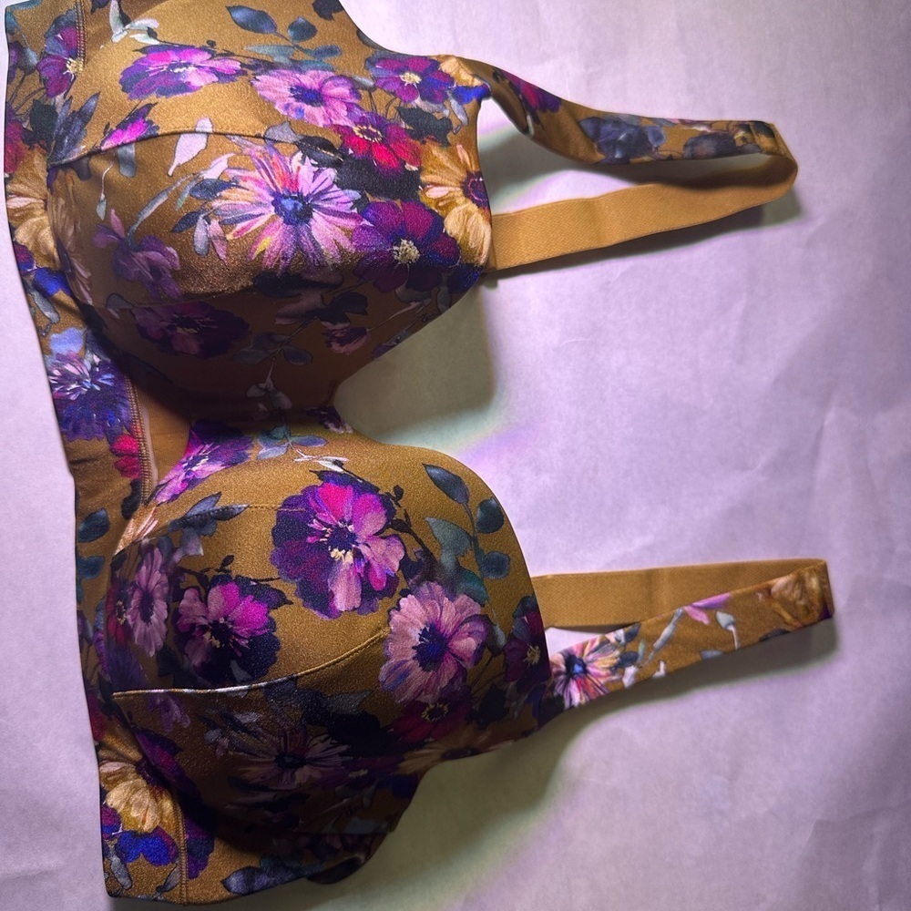 Floral Print Women's Bra - Picture 3 of 12